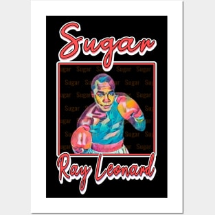 Sugar Ray Leonard Black Posters and Art